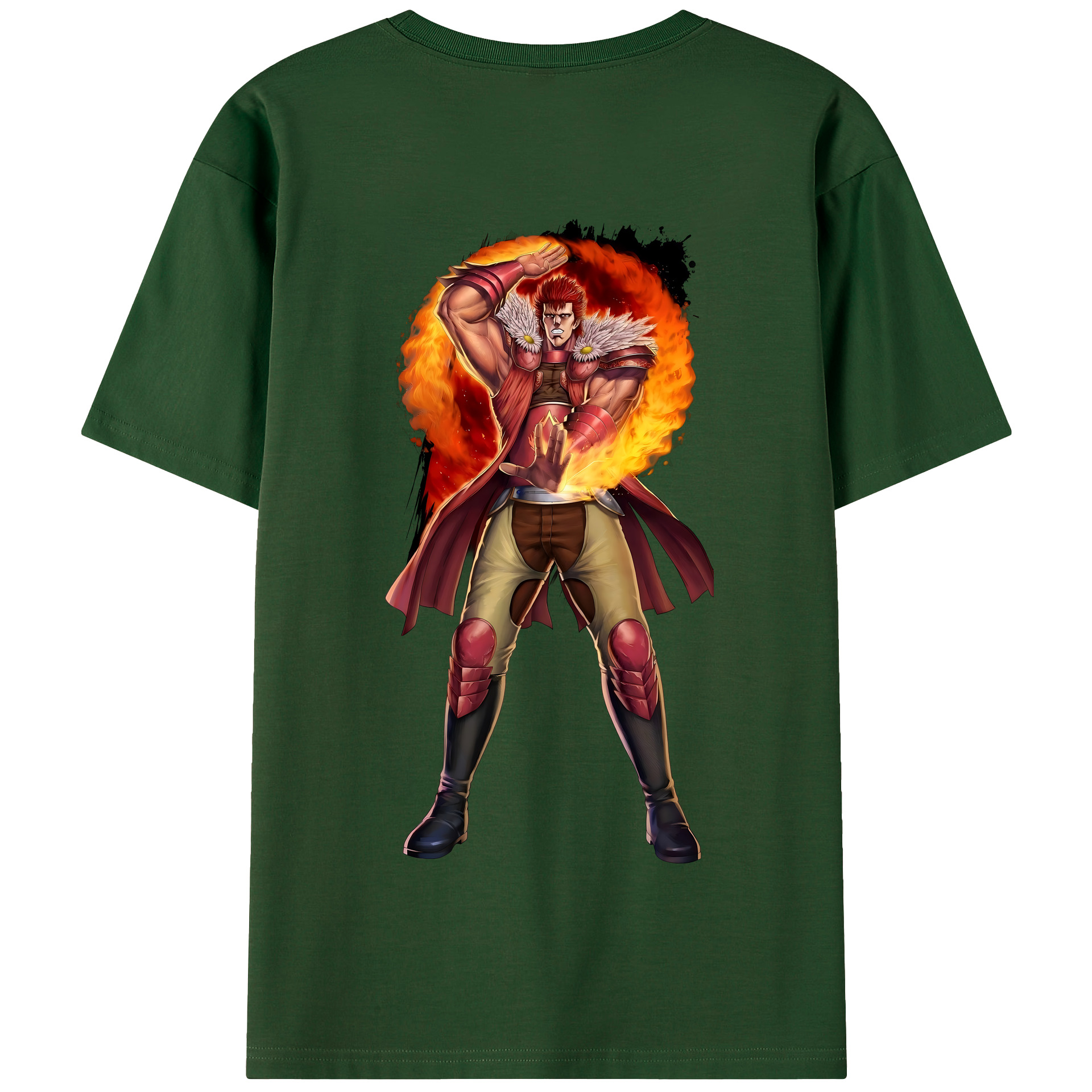 （画像用） 北斗の拳 Fist of the North Star 綿100％半袖Tシャツ（背面プリント）